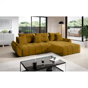 Univerzálna sedacia súprava, horčicová, BELDA ROH