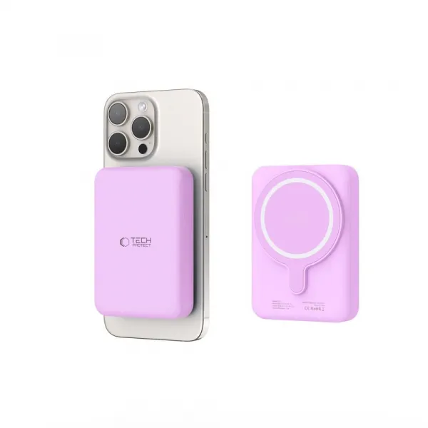 Tech-Protect PB11 LifeMag PowerBanka s MagSafe, 10000 mAh, ružová