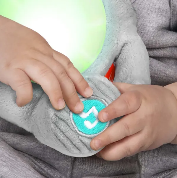 BRIGHT STARTS Hračka plyšová hudobná svietiaca Hug-a-bye Baby™ sloník 0m+