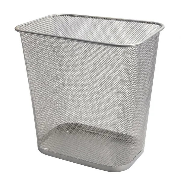 Q-CONNECT Drôtený kôš 13 ℓ hranatý strieborný