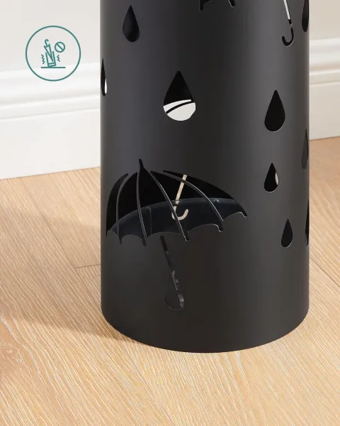 SONGMICS Stojan na dáždniky Terra 41 cm čierny