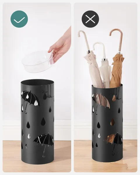 SONGMICS Stojan na dáždniky Terra 41 cm čierny