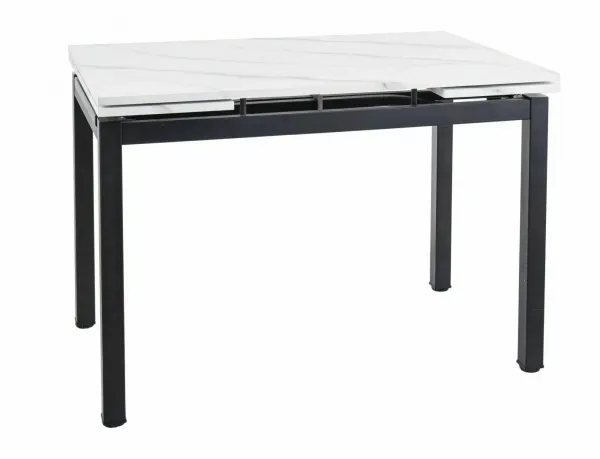 Signal Rozkládací jídelní stůl Brandley 110/170 cm bílý/černý