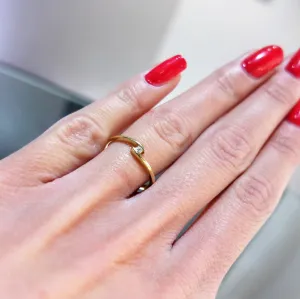 Blink-Blink Jemný zlatý prsteň s diamantom 0.03 ct1330ZDG