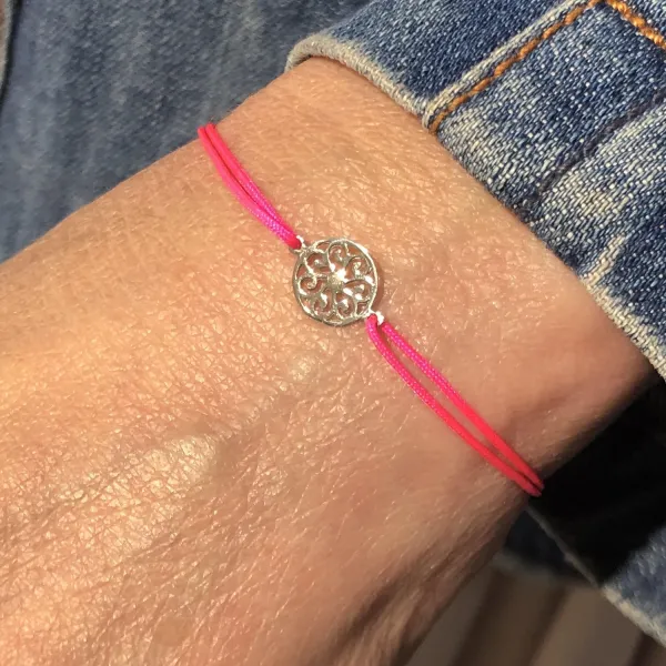 Blink-Blink Šnúrkový náramok so zlatým príveskom MANDALA6328ZCeG