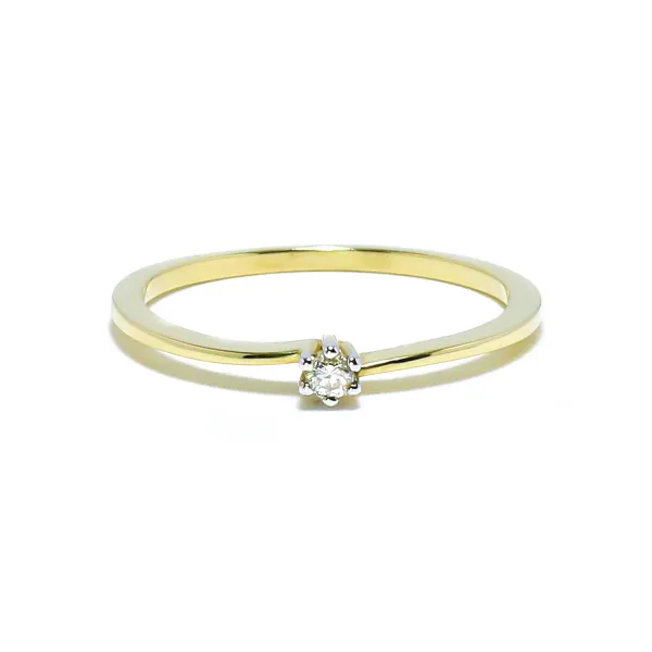 Blink-Blink Elegantný prsteň s diamantom 0.05 ct1166ZDG