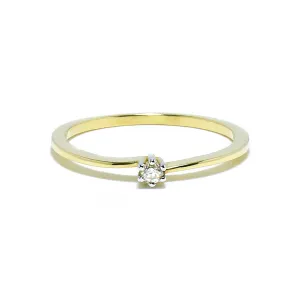 Blink-Blink Elegantný prsteň s diamantom 0.05 ct1166ZDG