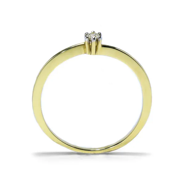 Blink-Blink Elegantný prsteň s diamantom 0.05 ct1166ZDG