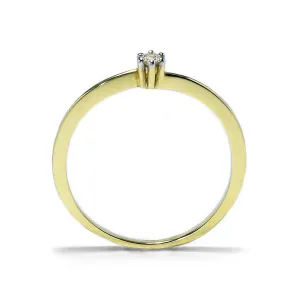Blink-Blink Elegantný prsteň s diamantom 0.05 ct1166ZDG