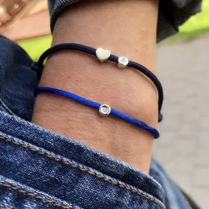Blink-Blink Červený šnúrkový náramok so zlatým srdiečkom6332ZG