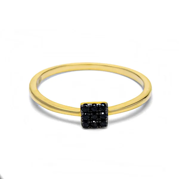 Blink-Blink Zlatý prsteň čierne diamanty 0.06 ct1476ZCDG