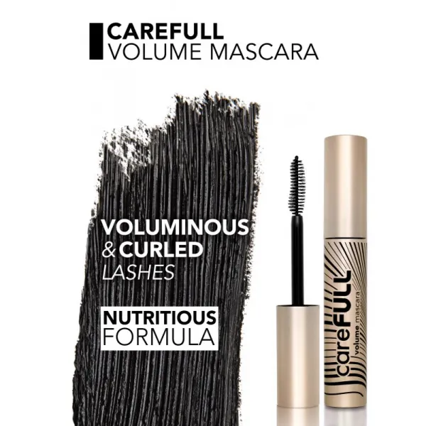flormar CareFULL Volume objemová a ošetrujúca riasenka s vitamínom E odtieň Black 11 ml