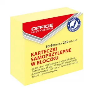 OFFICE products Samolepiaci bloček 50x50mm 250l pastelový žltý