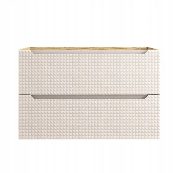 Comad Závesná skrinka pod umývadlo Luxor Beige s doskou 120 cm béžová/dub olejovaný