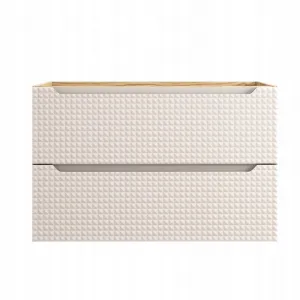 Comad Závesná skrinka pod umývadlo Luxor Beige s doskou 120 cm béžová/dub olejovaný