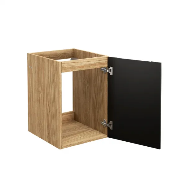Comad Kúpeľňová zostava Luxor Black Cloud so skrinkami a umývadlom 120 cm čierna/dub olejovaný