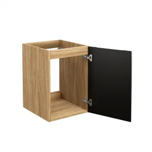 Comad Kúpeľňová zostava Luxor Black Cloud so skrinkami a umývadlom 120 cm čierna/dub olejovaný