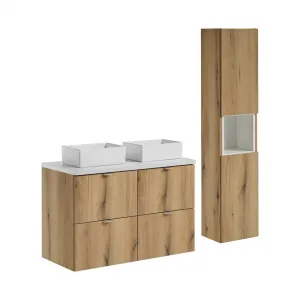 Comad Závesná skrinka pod umývadlo Nova Oak s doskou 100 cm dub evoke