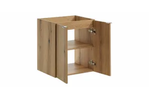 Comad Závesná skrinka pod umývadlo Nova Oak s doskou 100 cm čierna/dub evoke