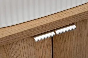 Comad Závesná skrinka pod umývadlo Nova Oak s doskou 100 cm čierna/dub evoke