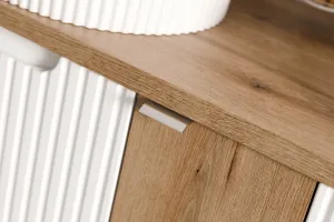 Comad Závesná skrinka pod umývadlo Nova Oak s doskou 100 cm čierna/dub evoke