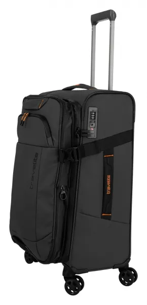 Stredný textilný kufor na kolieskach Travelite Briize M Black