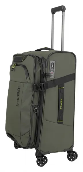 Stredný textilný kufor na kolieskach Travelite Briize M Khaki