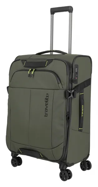 Stredný textilný kufor na kolieskach Travelite Briize M Khaki