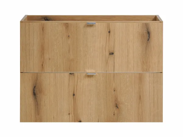 Comad Závesná skrinka pod umývadlo Nova Oak I s doskou 80 cm čierna/dub coast evoke