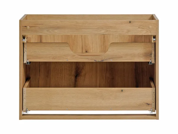 Comad Závesná skrinka pod umývadlo Nova Oak I s doskou 80 cm čierna/dub coast evoke