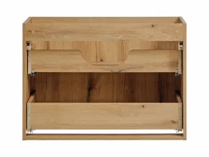 Comad Závesná skrinka pod umývadlo Nova Oak I s doskou 80 cm čierna/dub coast evoke