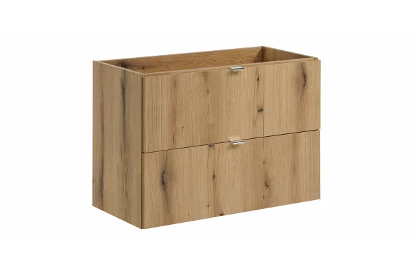 Comad Závesná skrinka pod umývadlo Nova Oak I s doskou 80 cm čierna/dub coast evoke