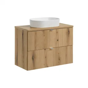 Comad Závesná skrinka pod umývadlo Nova Oak I s doskou 80 cm dub coast evoke