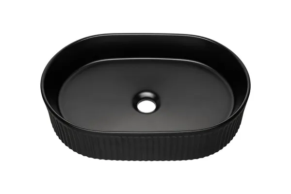 Comad Súprava keramického umývadla s výpustom BEYOND V 48 cm čierna