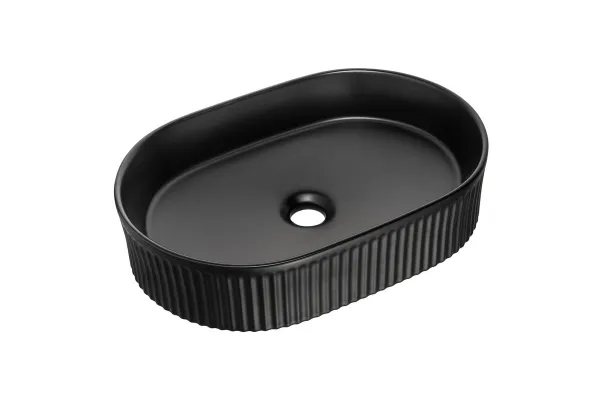Comad Súprava keramického umývadla s výpustom BEYOND V 48 cm čierna