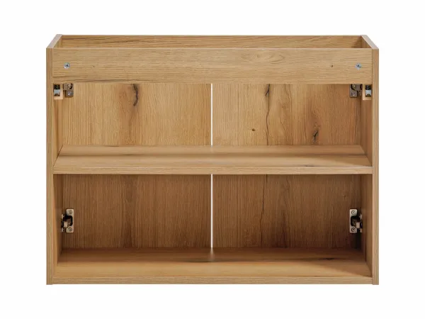 Comad Závesná skrinka pod umývadlo Nova Oak II s doskou 80 cm čierna/dub coast evoke