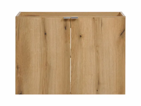 Comad Závesná skrinka pod umývadlo Nova Oak II s doskou 80 cm čierna/dub coast evoke