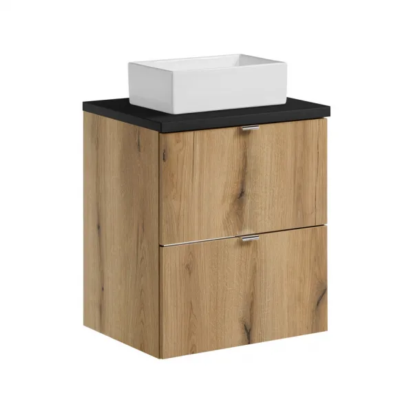 Comad Závesná skrinka pod umývadlo Nova Oak s doskou 50 cm dub coast evoke
