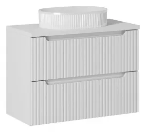 Comad Závesná skrinka pod umývadlo Nova White I s doskou 80 cm biela