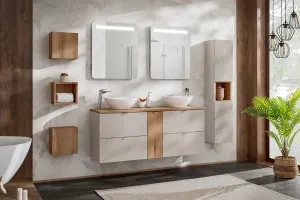 Comad Závesná skrinka pod umývadlo Viva Cashmere s doskou 160 cm kašmír/dub coast evoke