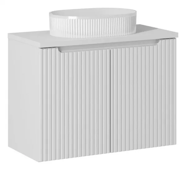 Comad Závesná skrinka pod umývadlo Nova White II s doskou 80 cm biela