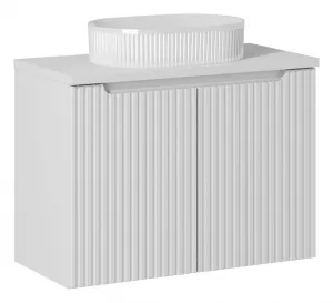 Comad Závesná skrinka pod umývadlo Nova White II s doskou 80 cm biela