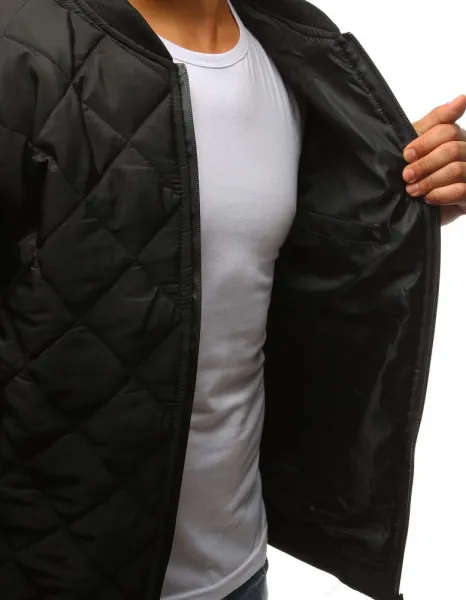 Štýlová bomber bunda čierna-muži