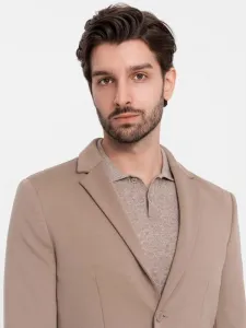 Trendy sako pre pánov tmavo béžové