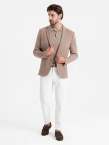 Trendy sako pre pánov tmavo béžové