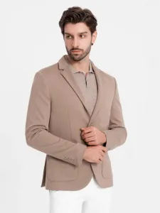 Trendy sako pre pánov tmavo béžové
