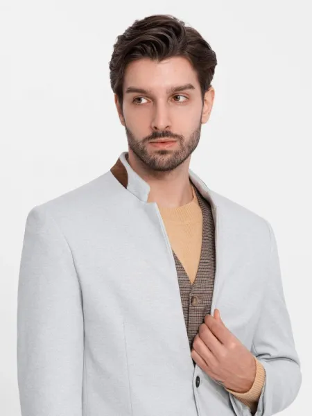 Trendy sako pre pánov šedé