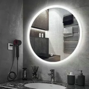 Tutumi Kulaté dotykové zrcadlo s LED osvětlením Simple 90 cm