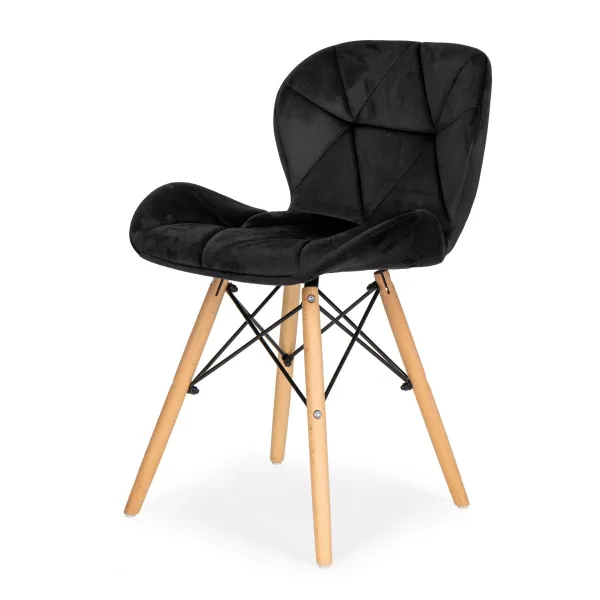 MODERNHOME Sada 4 ks jídelních židlí Salon černá