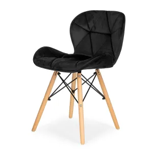 MODERNHOME Sada 4 ks jídelních židlí Salon černá